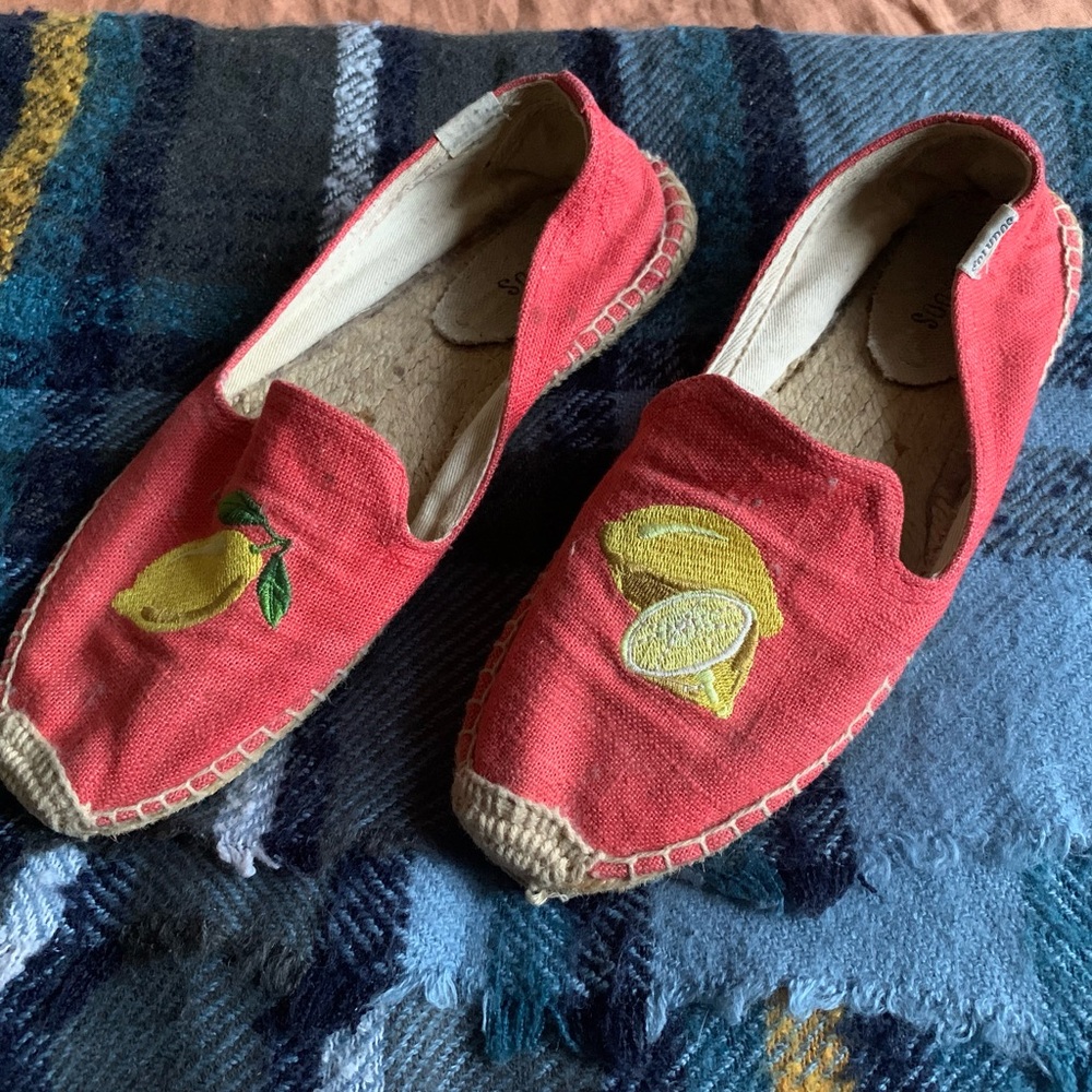 ❗️SALE❗️ Soludos // Blush Lemon Embroidered Espadrilles